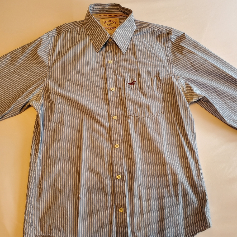 Hollister Mens Casual Button Up Shirt 👕 Size L